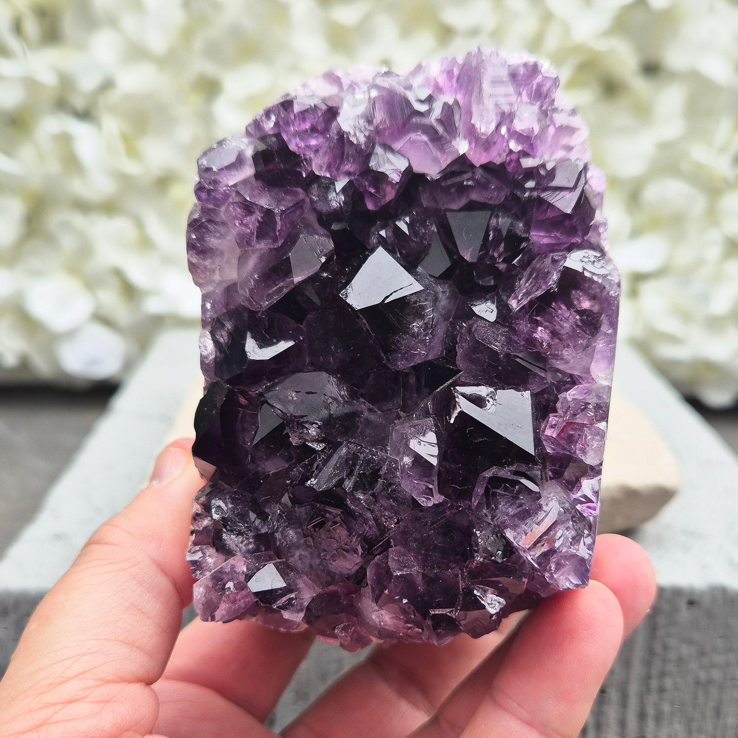 Amethyst Geode, Natural, Deep Purple, Self Standing | Harmonious Crystal Home Decor & Spiritual Gift