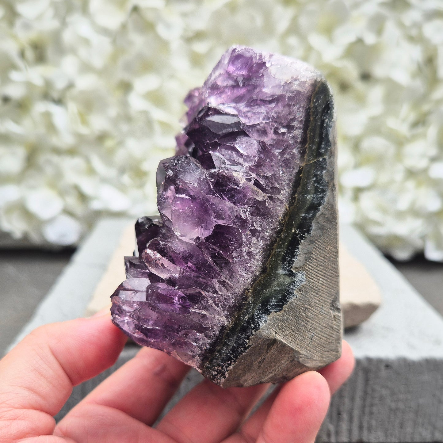Amethyst Geode, Natural, Deep Purple, Self Standing | Harmonious Crystal Home Decor & Spiritual Gift