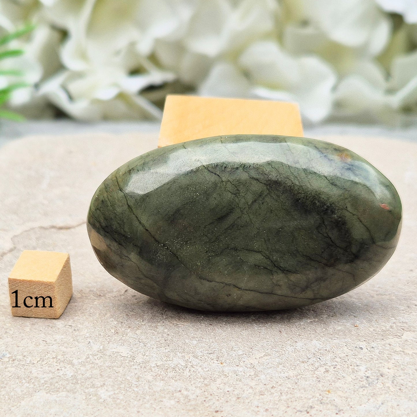 Nephrite Jade Crystal Palm Stone | Often used as a token of love, friendship, and loyalty