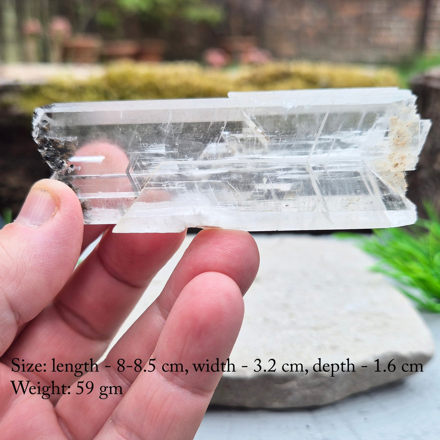Gypsum Crystal Wand | Natural Mexican Selenite | Energy Clearing & Spiritual Focus