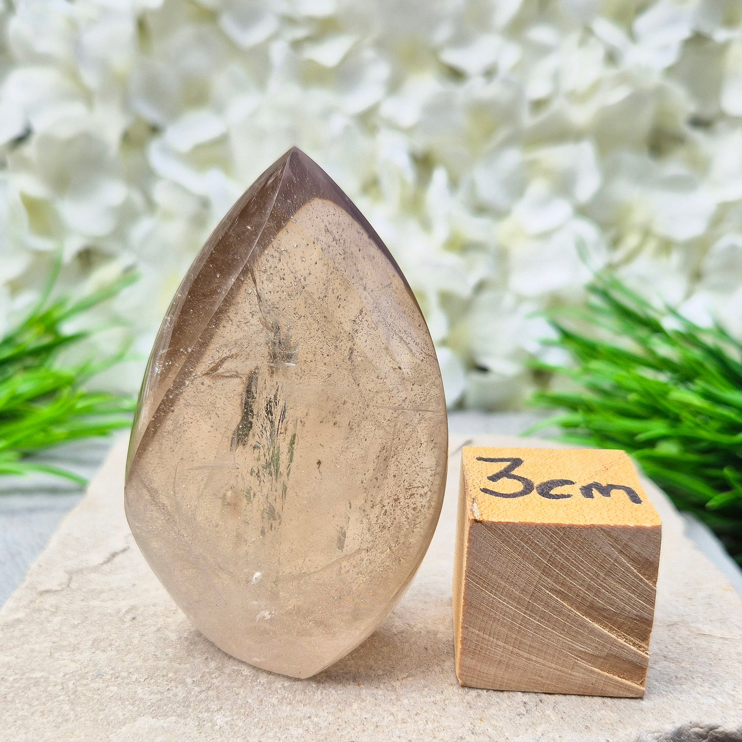Smoky Quartz Crystal Flame | perfect for times when you need to let go | spiritual home decor