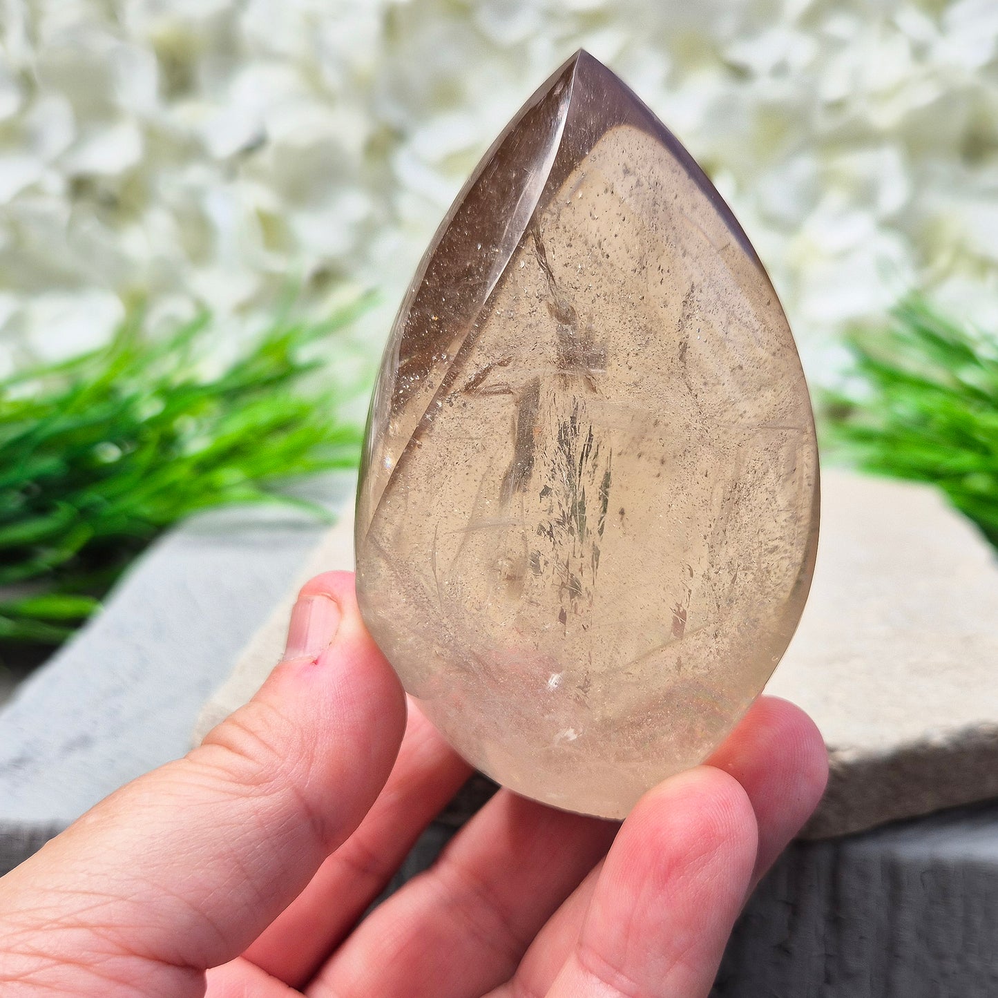 Smoky Quartz Crystal Flame | perfect for times when you need to let go | spiritual home decor