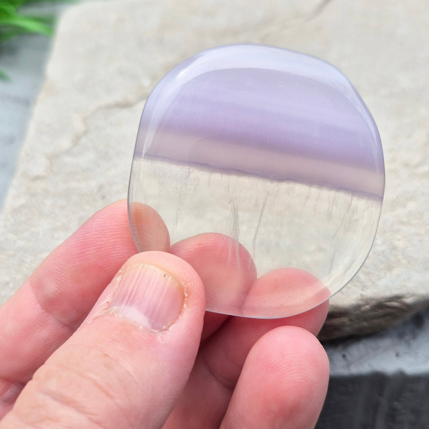Yttrium Fluorite Palm Stone, Crystal | Supports Calm, Clear Thinking & Intuitive Growth | Ideal To Carry With You or Have In Your Bag
