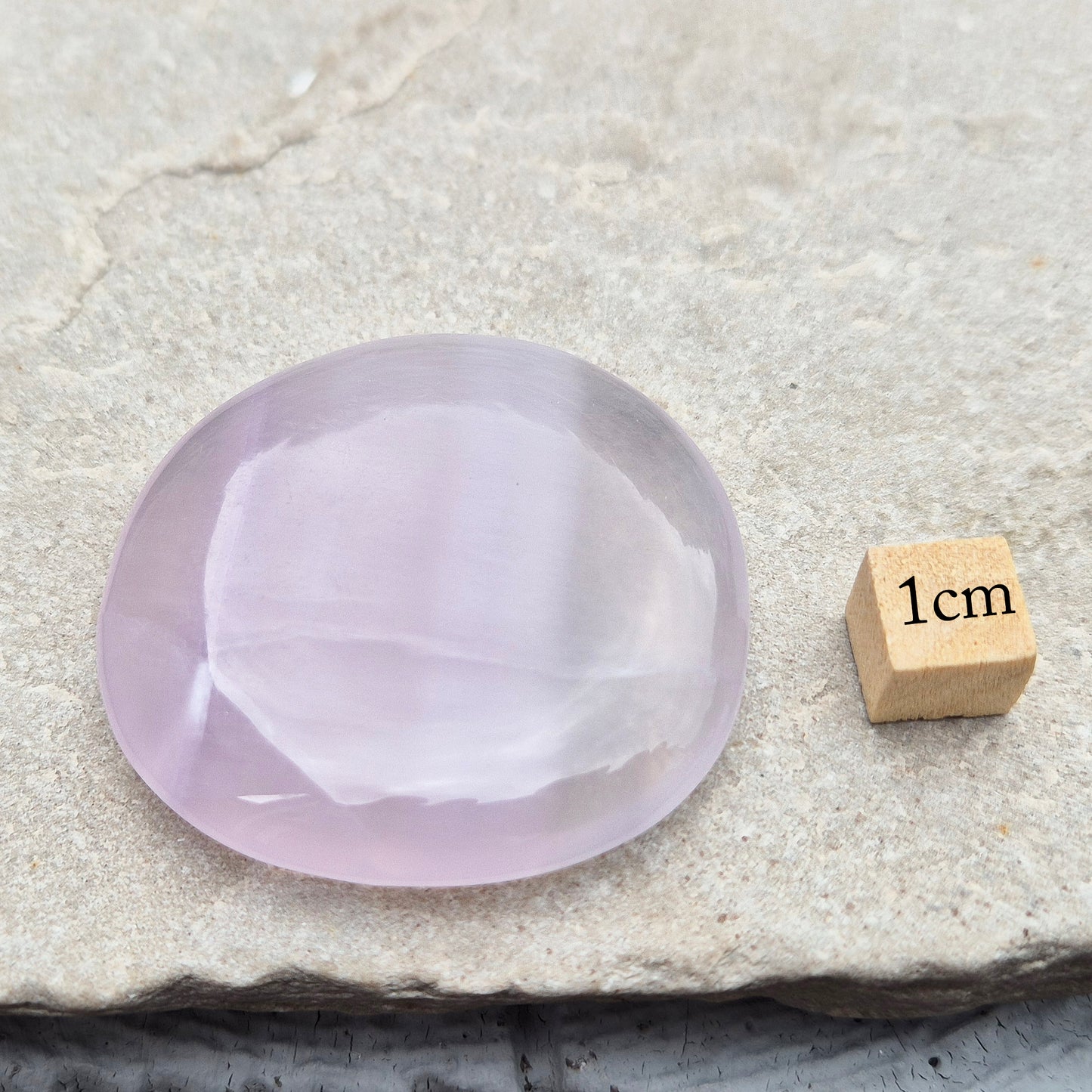 Rare Yttrium Fluorite palm stone for calm, focus, and intuition. Supports clear thinking, spiritual growth, and peaceful energy. Pocket-sized.