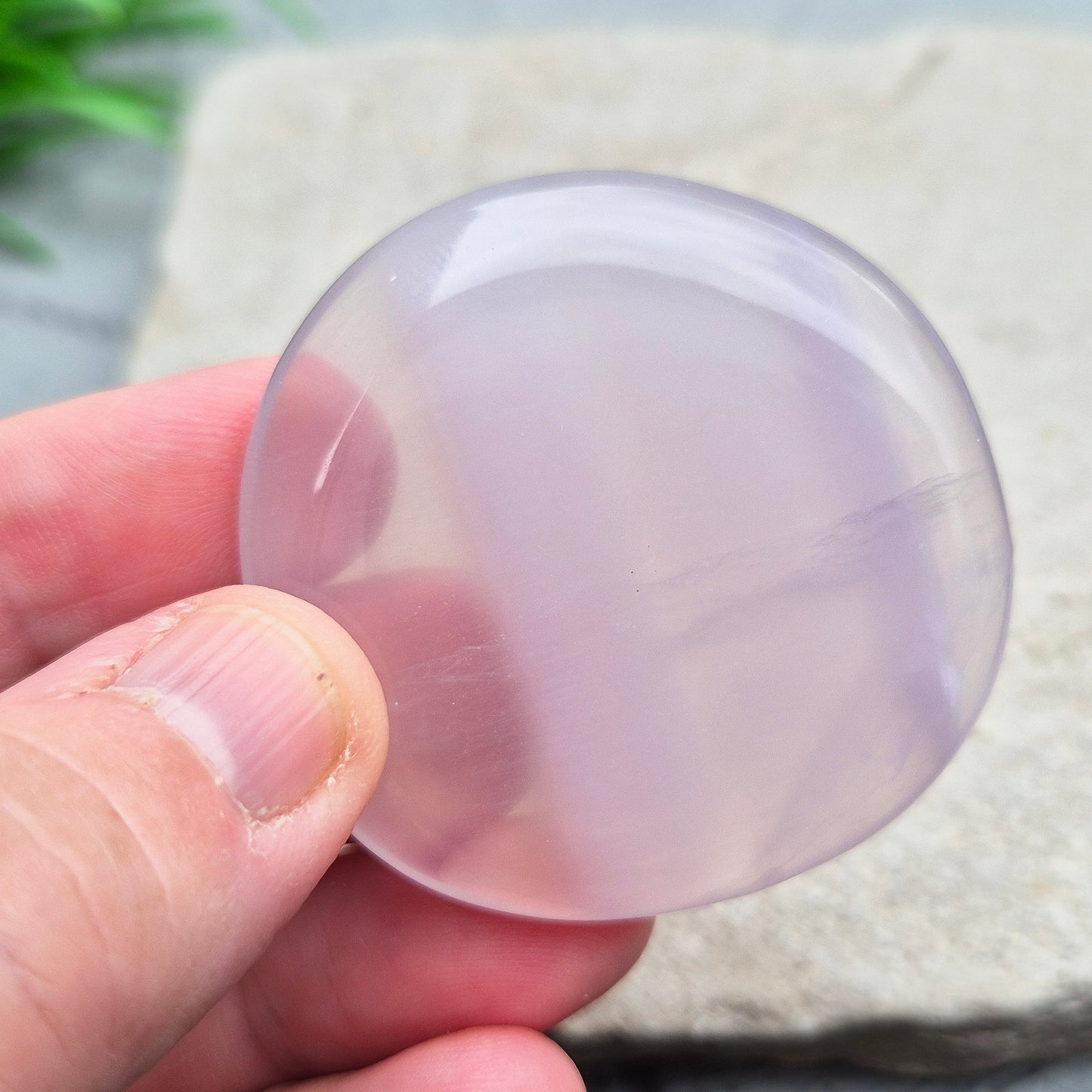 Rare Yttrium Fluorite palm stone for calm, focus, and intuition. Supports clear thinking, spiritual growth, and peaceful energy. Pocket-sized.