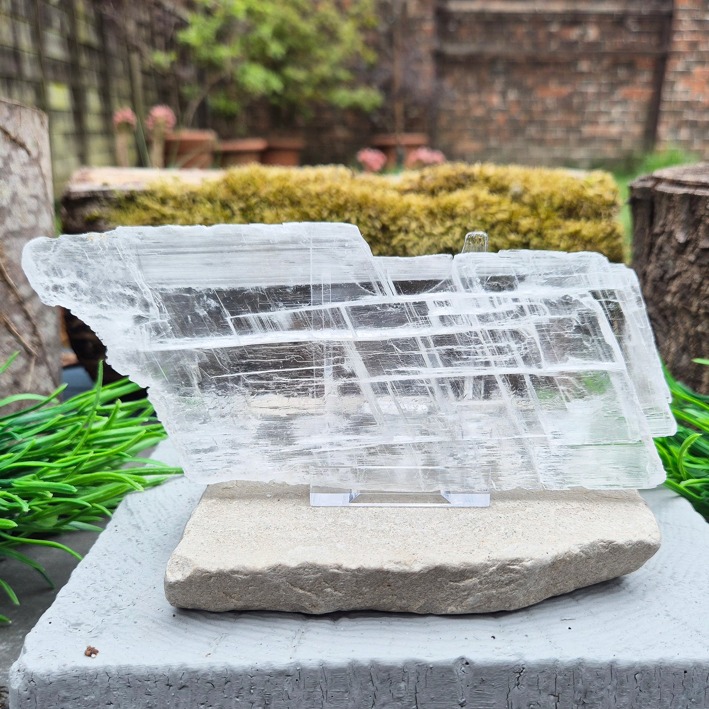 Natural Utah Ice Selenite for cleansing energy, mental clarity, and peaceful spaces. A gentle, high-vibration stone for calm and inner light.