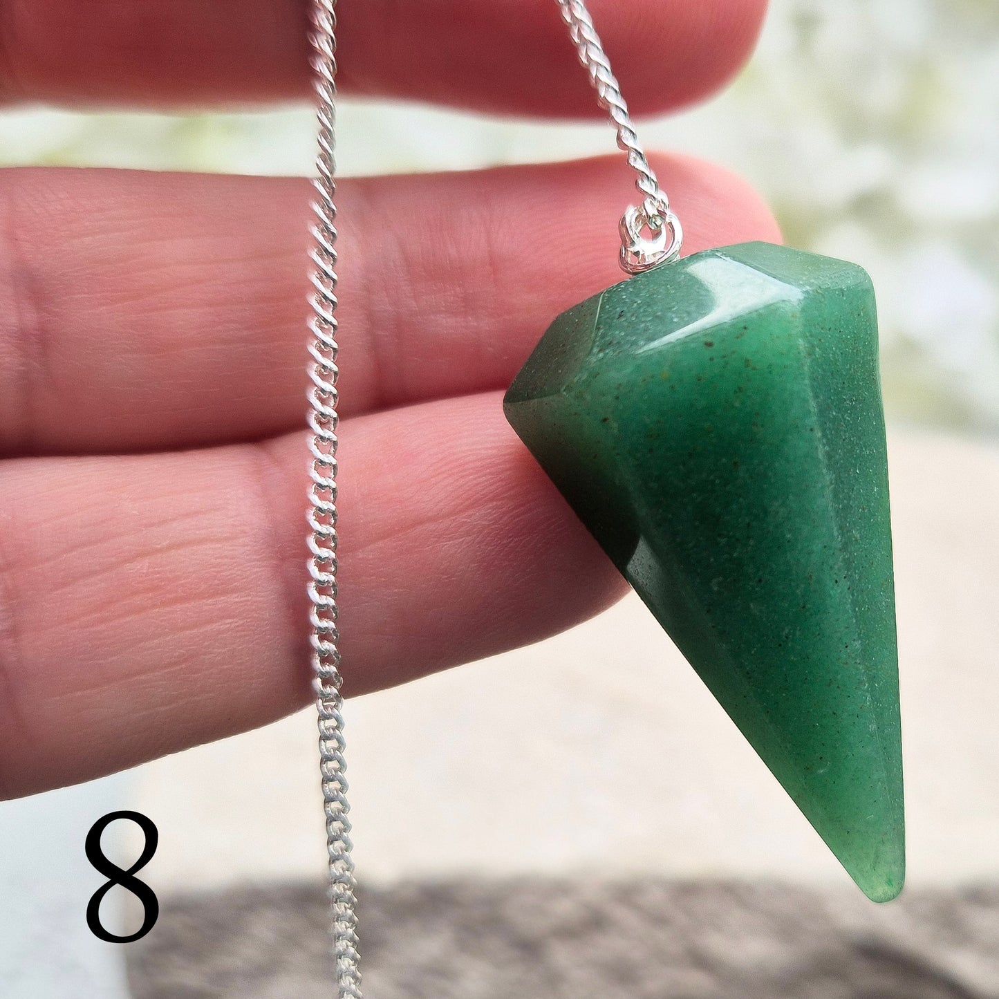 Green Aventurine Pendulum, Polished Crystal | Tool for Decision-Making & Yes/No Questions