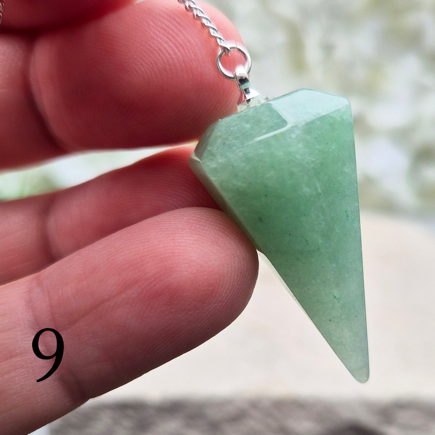 Green Aventurine Pendulum, Polished Crystal | Tool for Decision-Making & Yes/No Questions