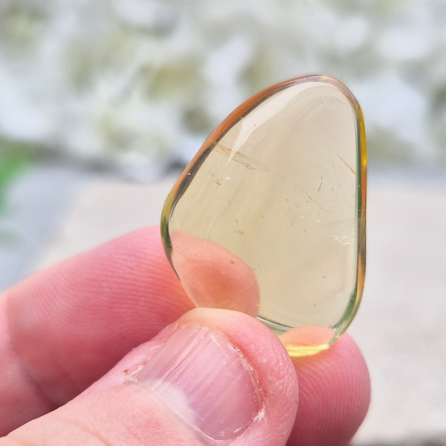 Ouro Verde (Green Gold) Quartz Tumblestone – Olive Green Quartz | Energy Protection & Personal Growth | Rare