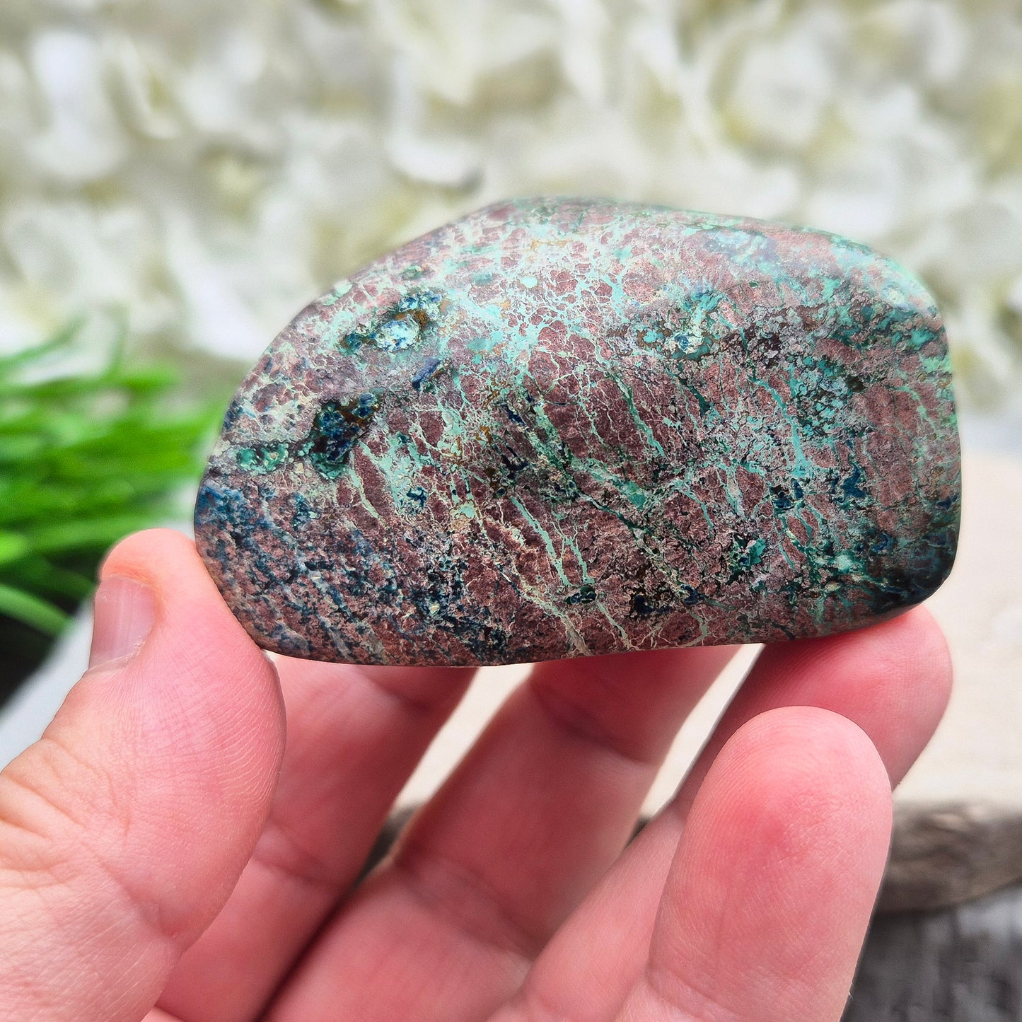 Shattuckite in Chrysocolla & Cuprite Matrix (Polished) | Balance, Protection, Truth | Crystal Collection