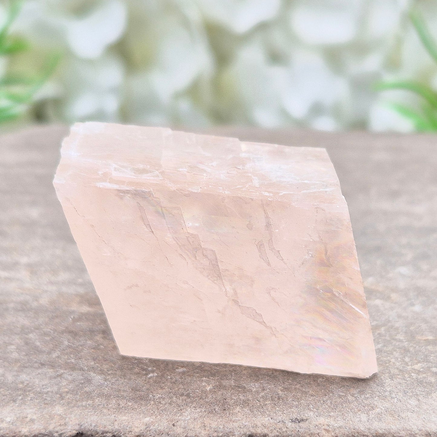 Watermelon Calcite from Mexico — Gentle Pink Energy Stone. This pale pink watermelon calcite comes from Mexico, showing soothing hues of pink