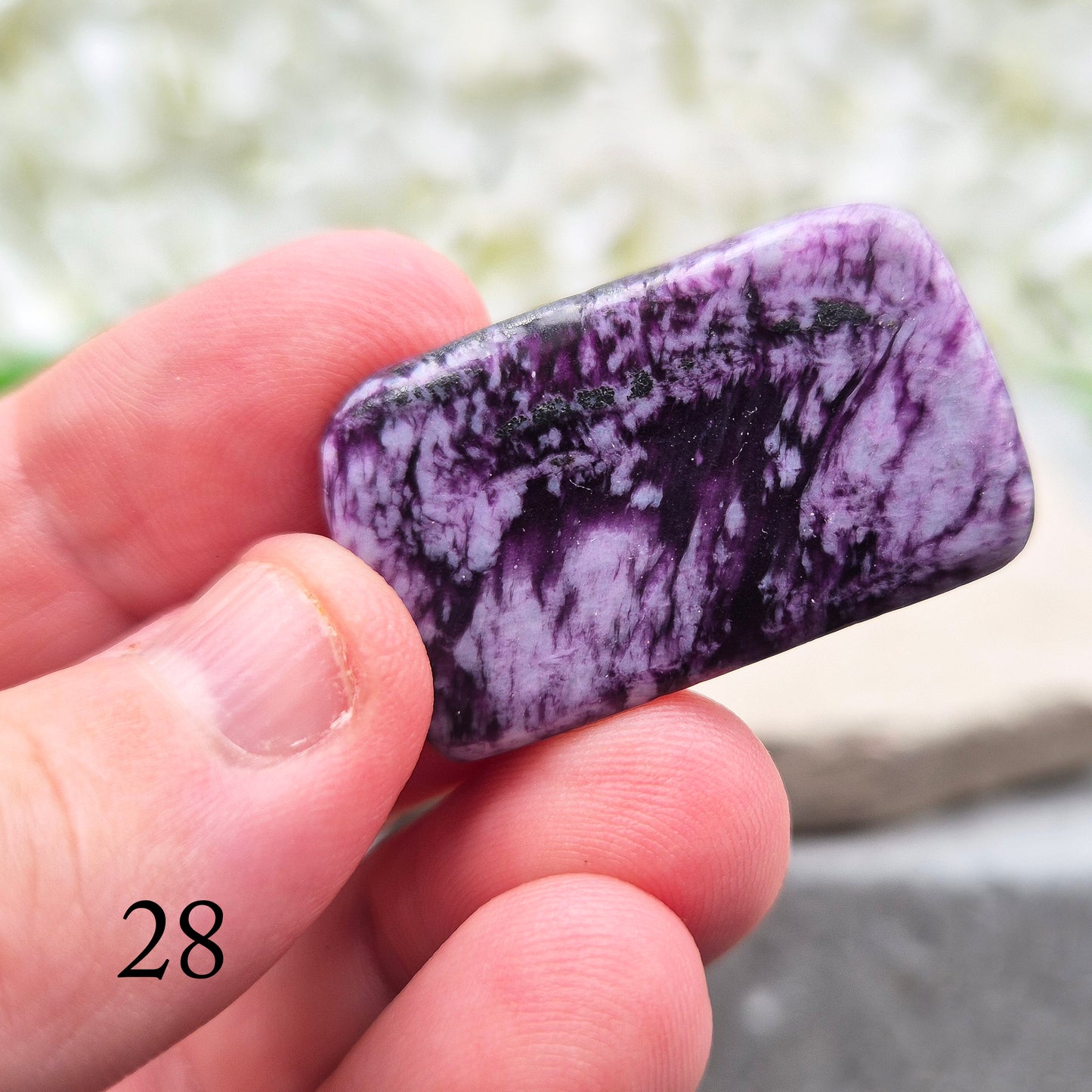 These rare Kammererite crystal slices are polished to highlight their purple colouring, often accented with natural green inclusions of Chromite, Chlorite, or Serpentine.
Sometimes known as Purple Seraphinite, Kammererite is deeply connected to the higher chakras, helping you open up to spiritual guidance, insight, and emotional release.