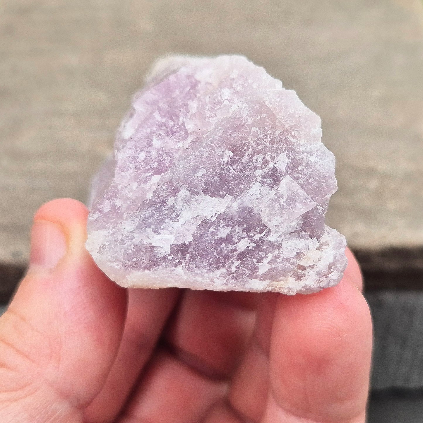 Natural Kunzite Crystal from Brazil. This elegant piece features a soft pink-lilac hue with a lovely shiny lustre. Its gentle, high-vibration energy encourages love, peace, and emotional balance