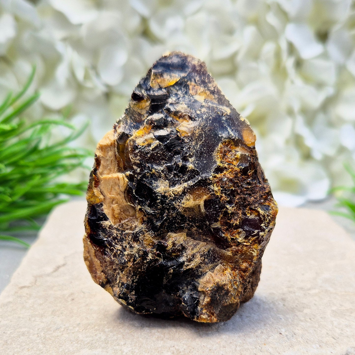 Blue Amber Crystal, Blue Fluorescent Amber, Rare Dominican Republic Fossilised Resin