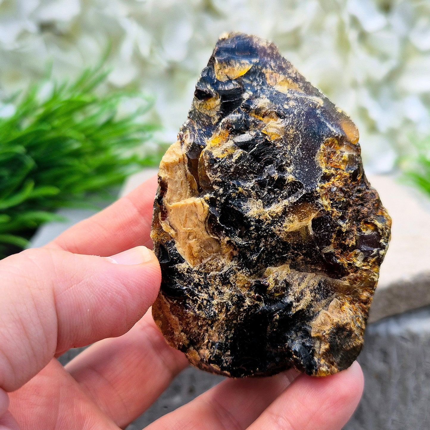 Blue Amber Crystal, Blue Fluorescent Amber, Rare Dominican Republic Fossilised Resin