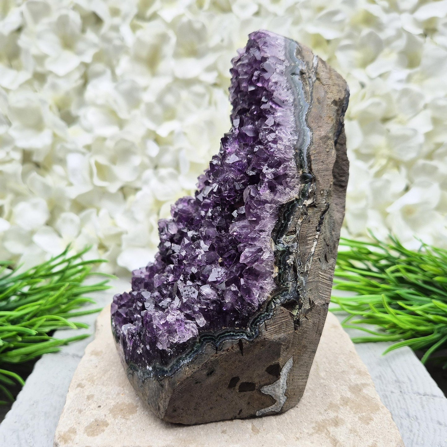 Amethyst Geode, Natural, Deep Purple Amethyst, Self Standing | Harmonious Crystal Home Decor & Spiritual Gift