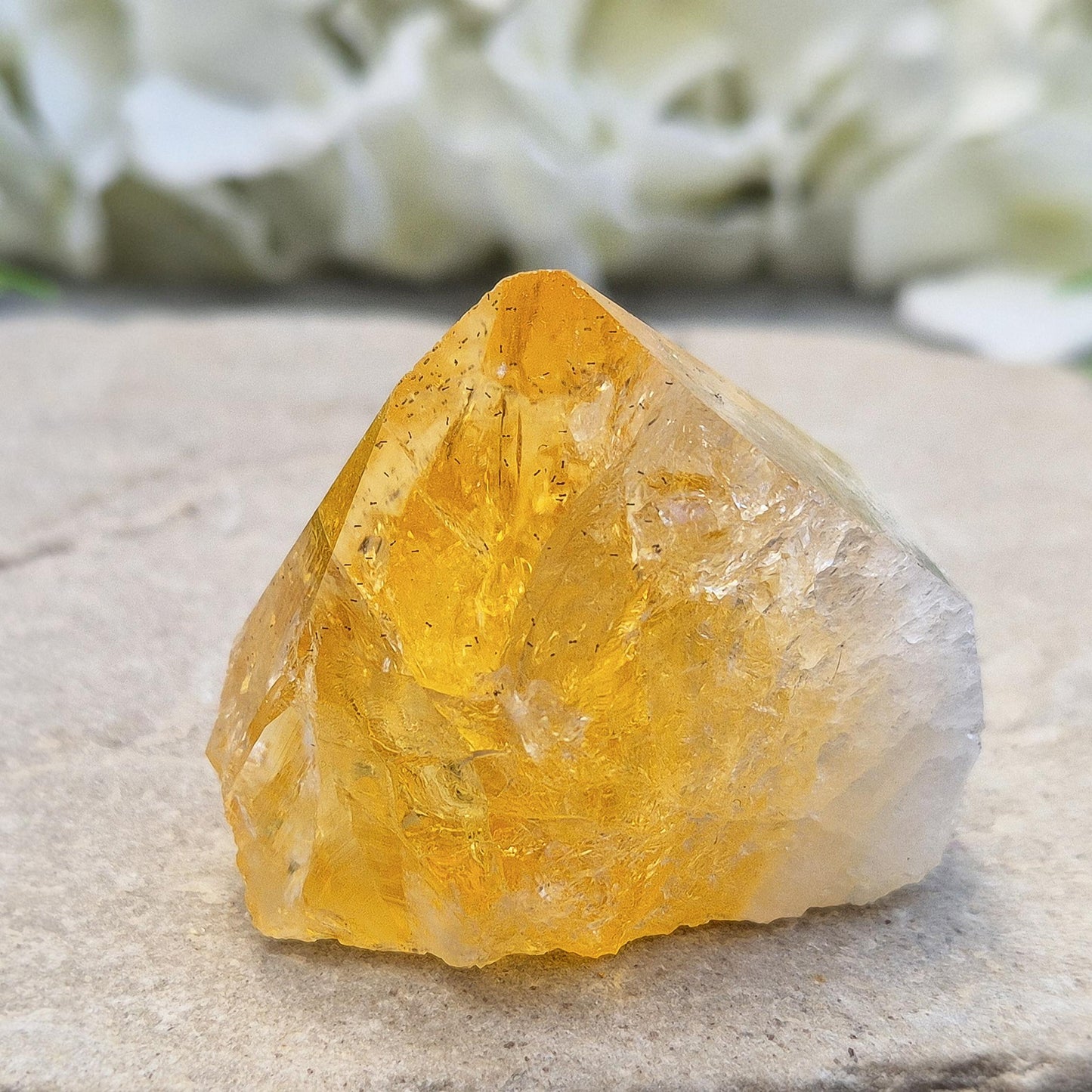 Citrine Crystal Point - Self Standing, polished tip, natural sides