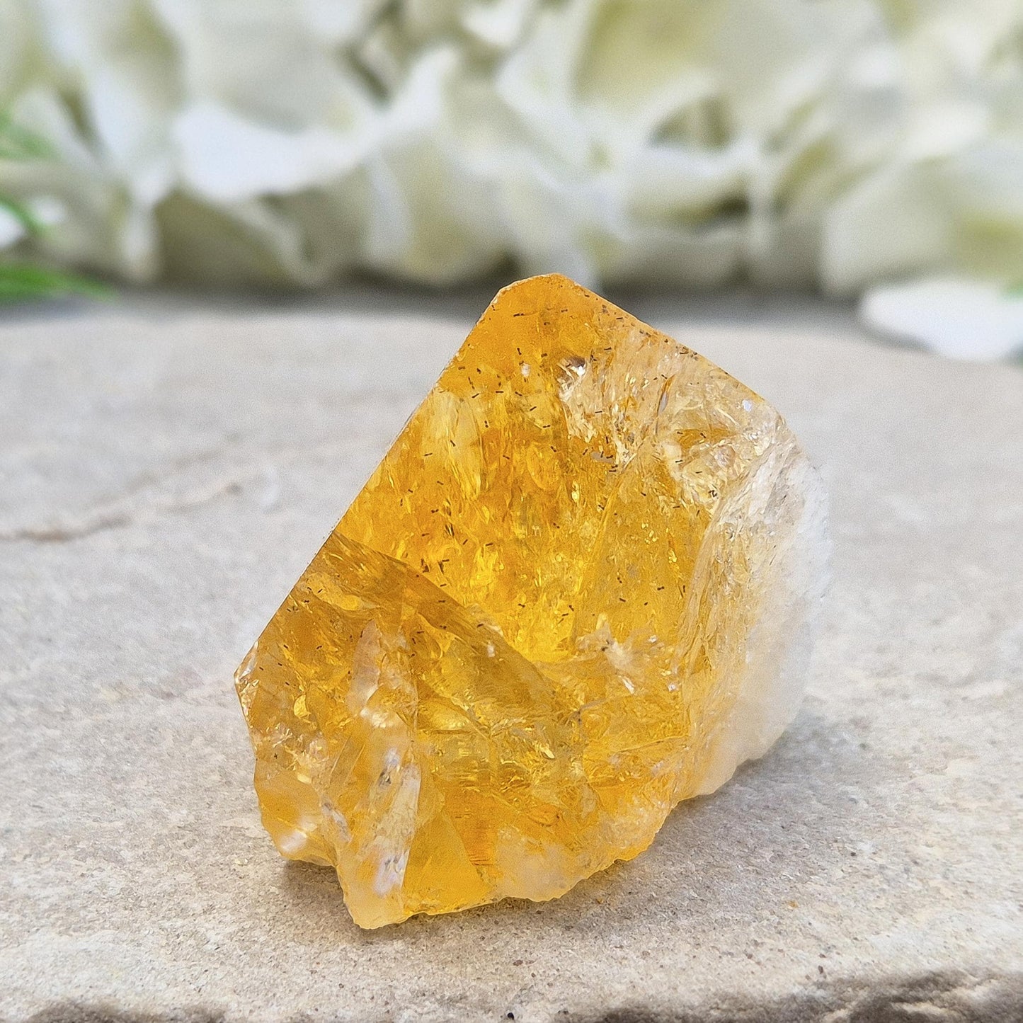 Citrine Crystal Point - Self Standing, polished tip, natural sides