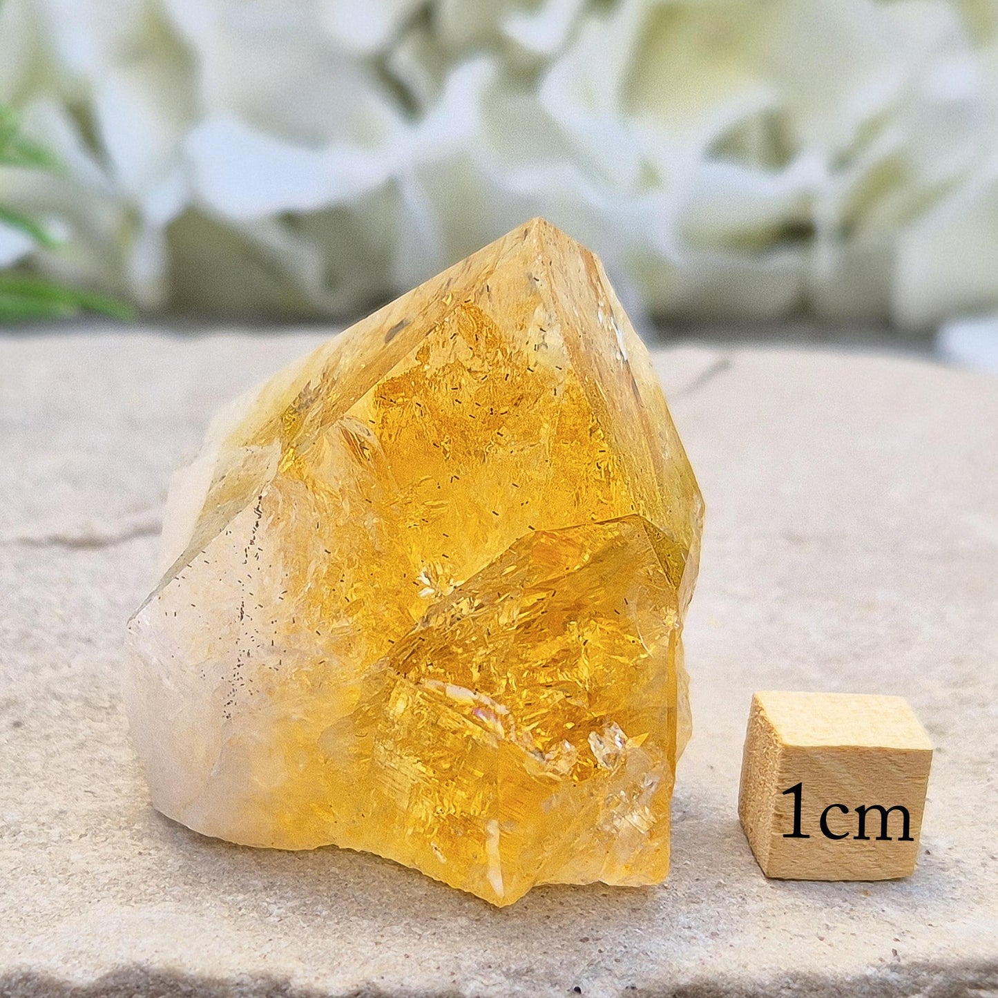 Citrine Crystal Point - Self Standing, polished tip, natural sides