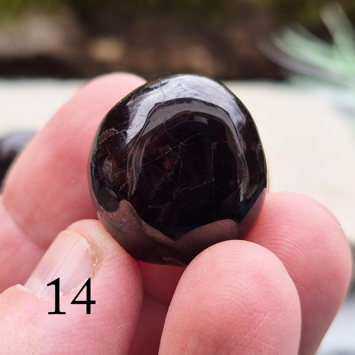 Red Garnet Crystal from India | Carry With You | Use In Crystal Grids - Gemstone