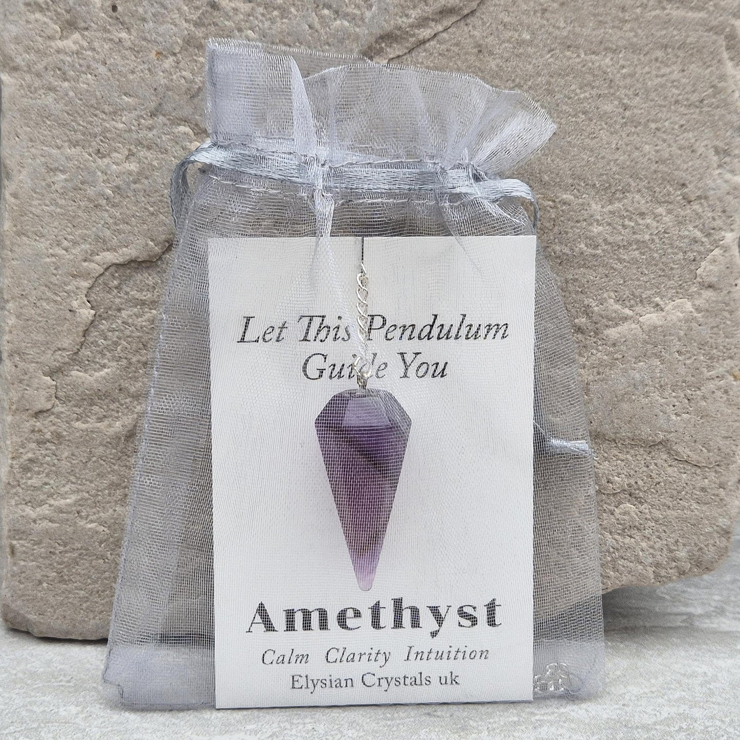 Amethyst Crystal Pendulum - Tool for Dowsing & Intuition