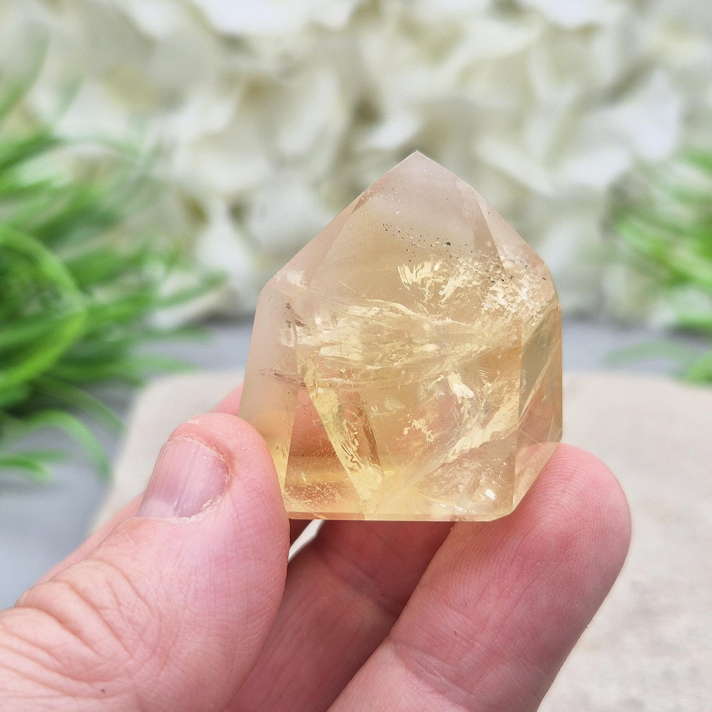 Natural Citrine Crystal Point (Crystal Tower), Genuine Citrine