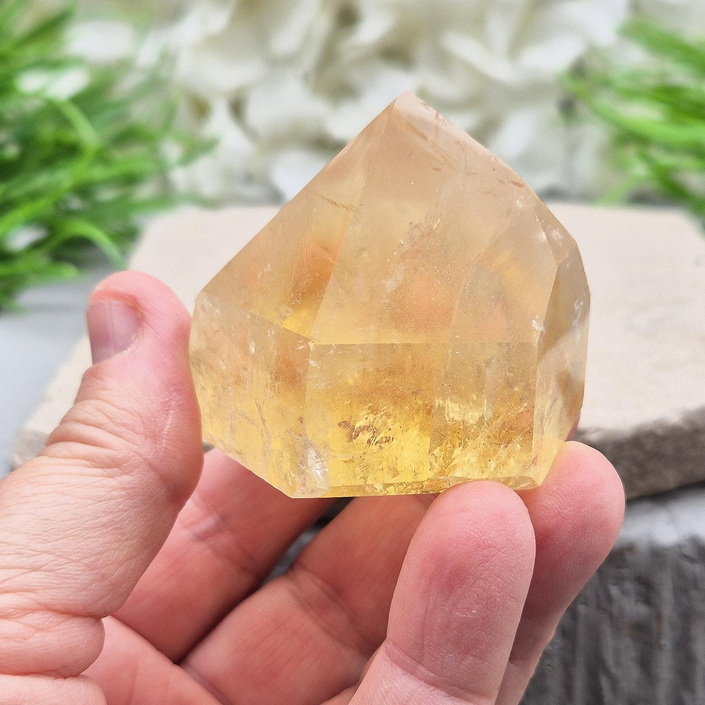 Citrine Polished Point – Authentic Natural Citrine Crystal