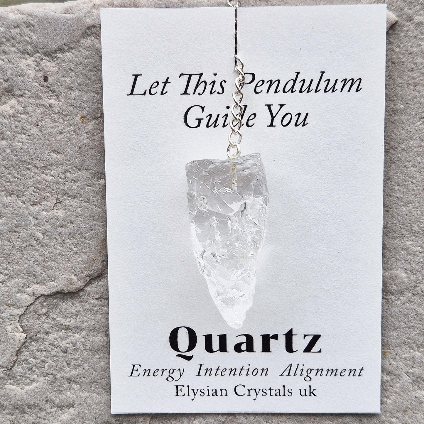 Rock Quartz Crystal Pendulum, Natural Crystal | Tool for Dowsing & Intuition