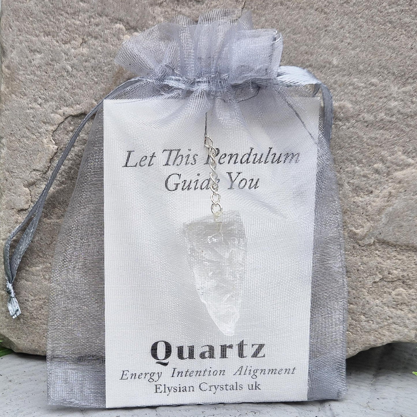 Rock Quartz Crystal Pendulum, Natural Crystal | Tool for Dowsing & Intuition