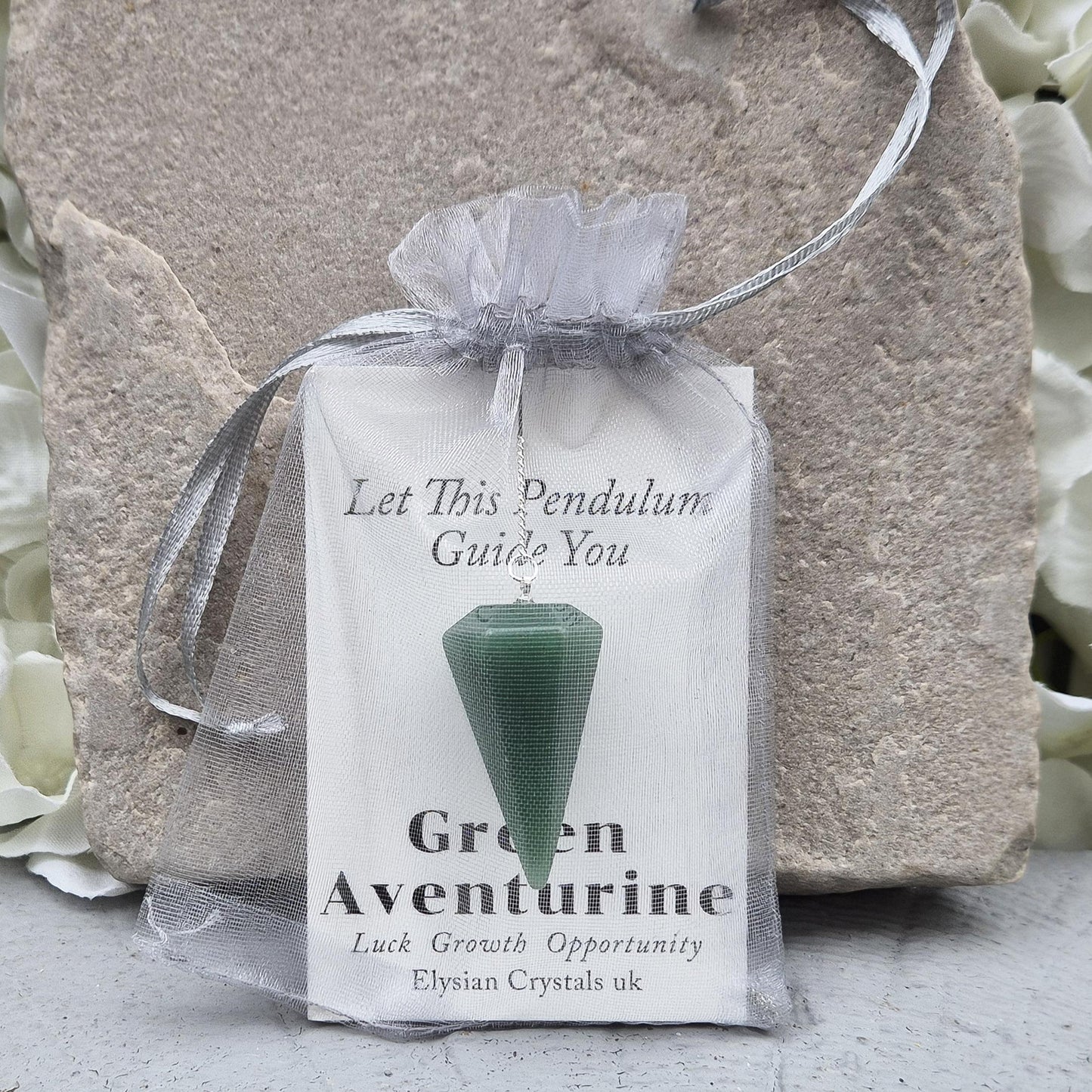 Green Aventurine Pendulum, Polished Crystal | Tool for Decision-Making & Yes/No Questions