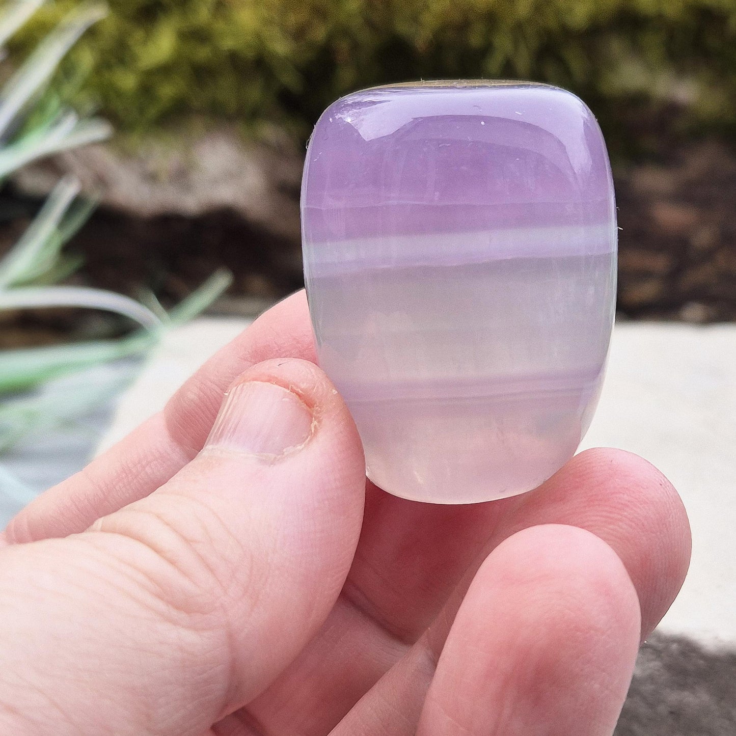 Lavender Fluorite Crystal, Polished Gemstone, Lilac Fluorite