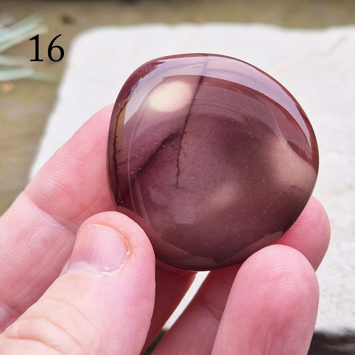 Mookaite: A grounding crystal that promotes confidence, resilience, and personal growth. Encourages versatility, positive relationships.