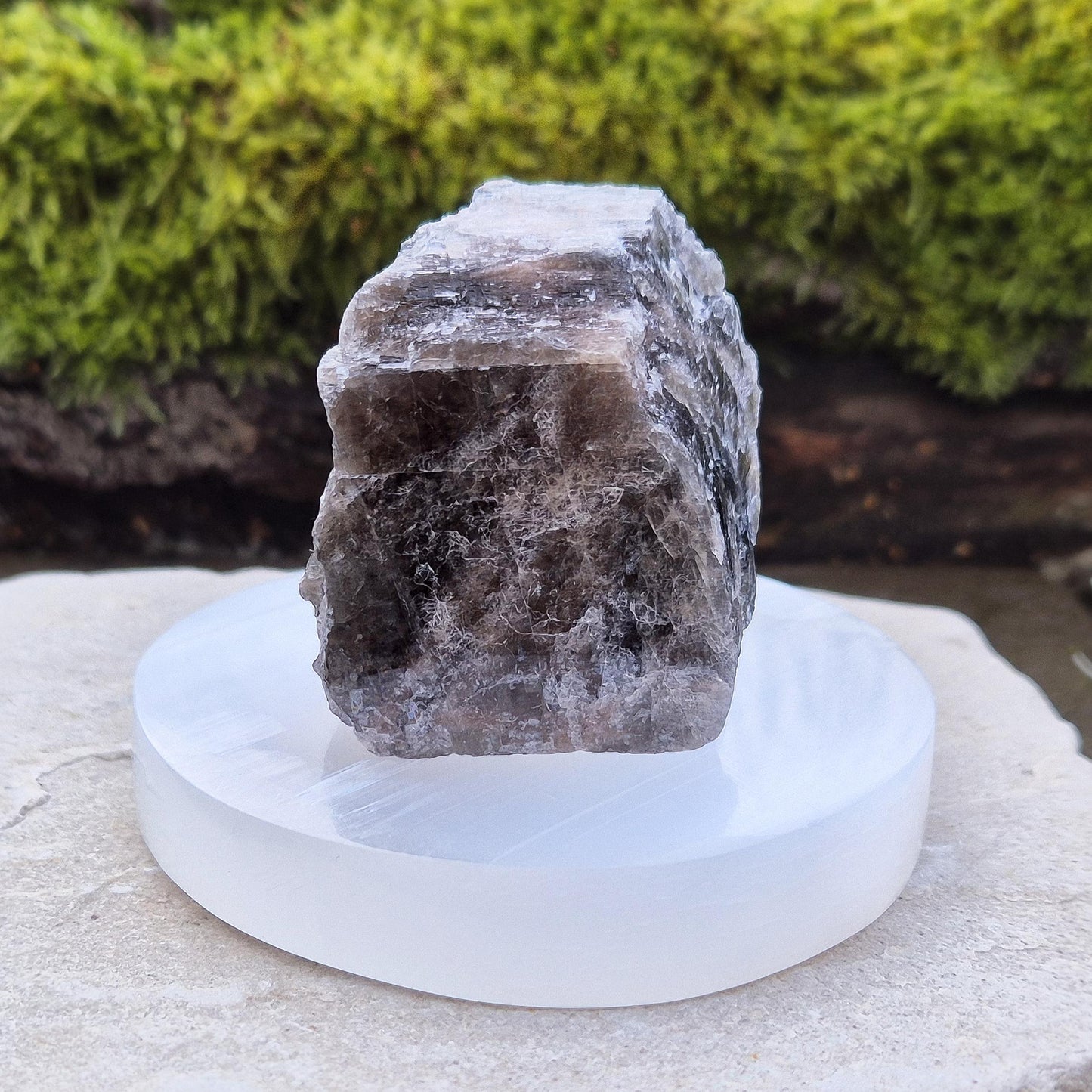 Selenite Cleansing Plate, Round, Polished, Cleance and charge your crystals