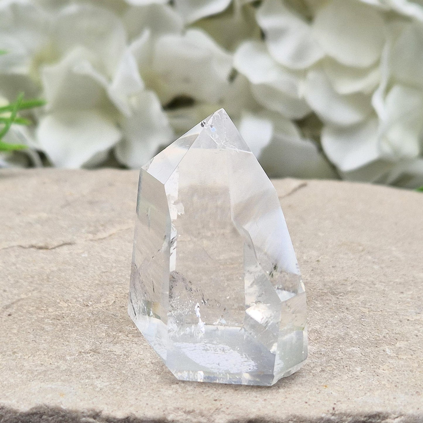Clear Quartz Polished Point from Brazil – Amplifies energy, enhances clarity, perfect for Feng Shui, healing, meditation & high-vibe crystal displays.