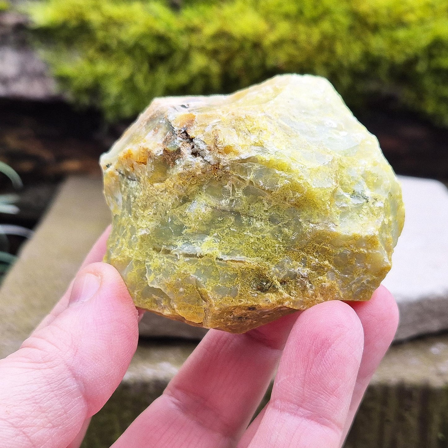 Natural Green Opal Crystal, Heart Chakra Gemstone