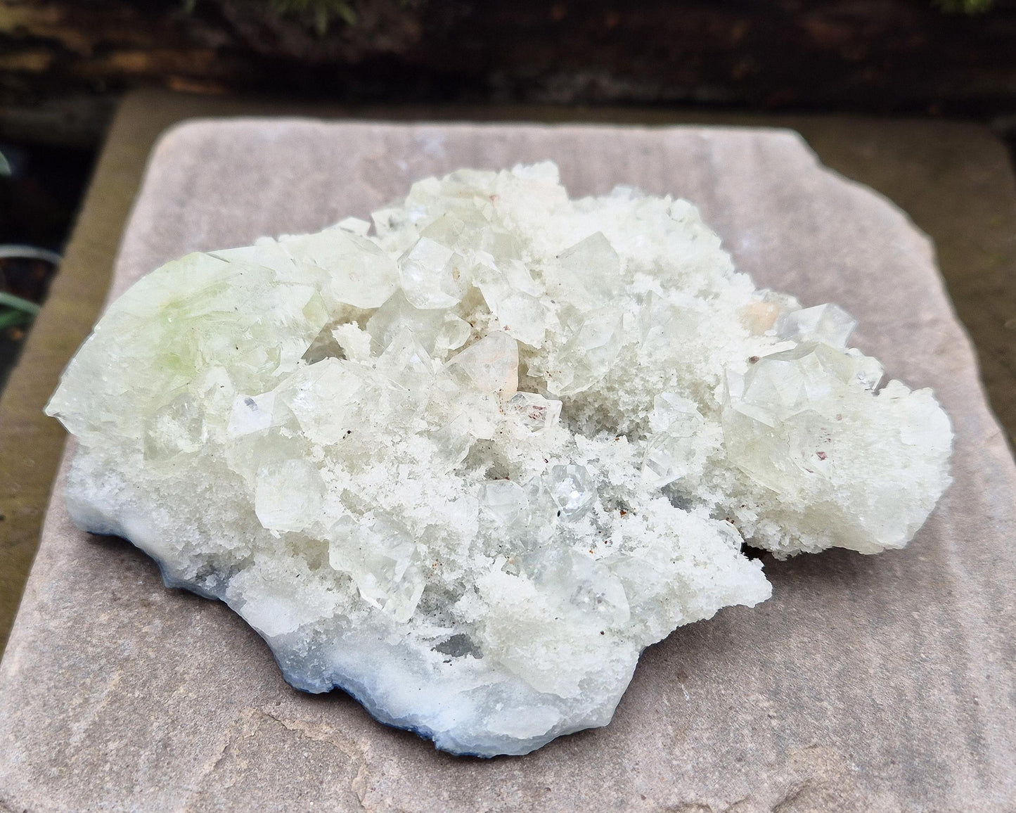 Apophyllite Cluster With Double Terminated Crystals, Natural Zeolite