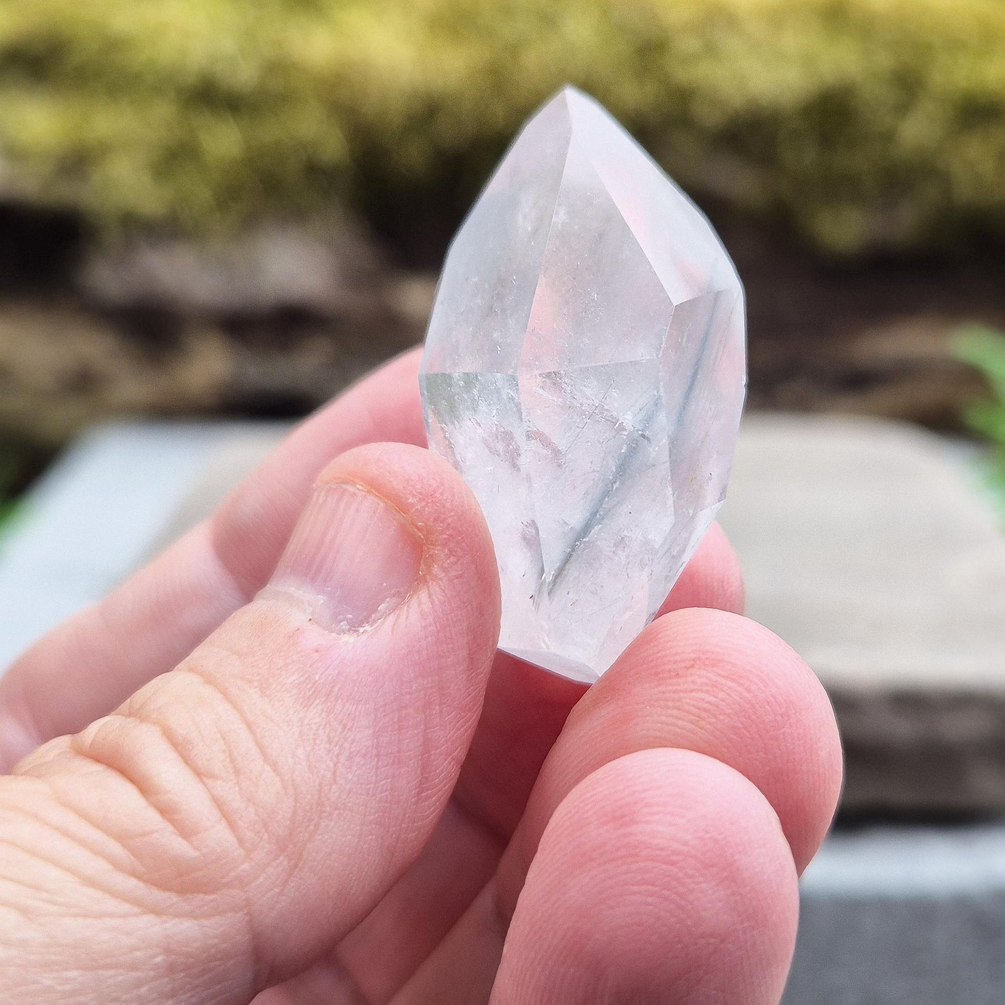 Blue Indicolite Quartz Crystal, Rare Blue Tourmaline in Quartz Gemstone