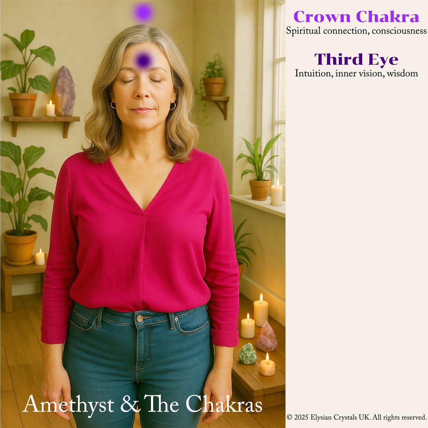 Amethyst with Goethite Crystal Point