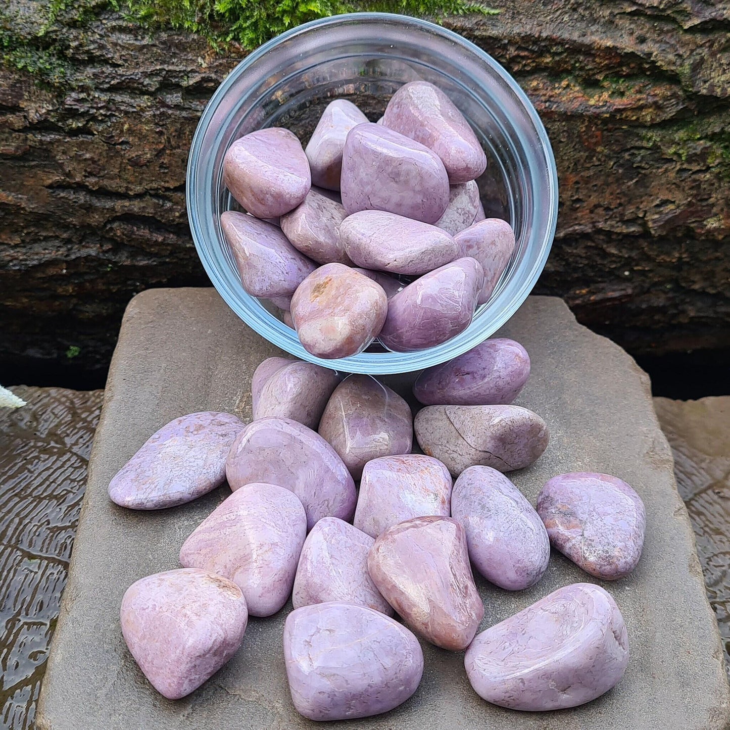Purple Jade Crystal Tumble Stone, Lavender Jade