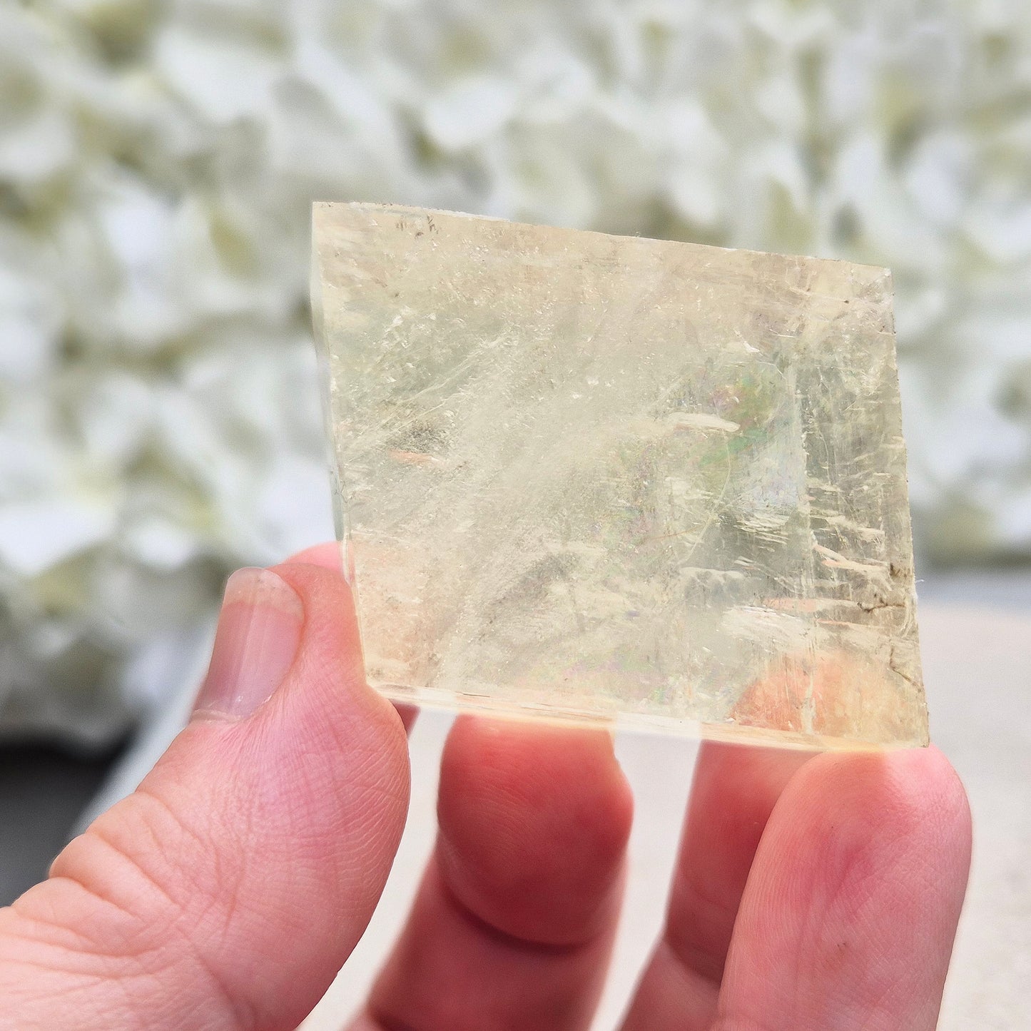 Bright lemon Optical Calcite for clarity, self-healing, and balance. A supportive crystal for new opportunities, focus, and emotional release.