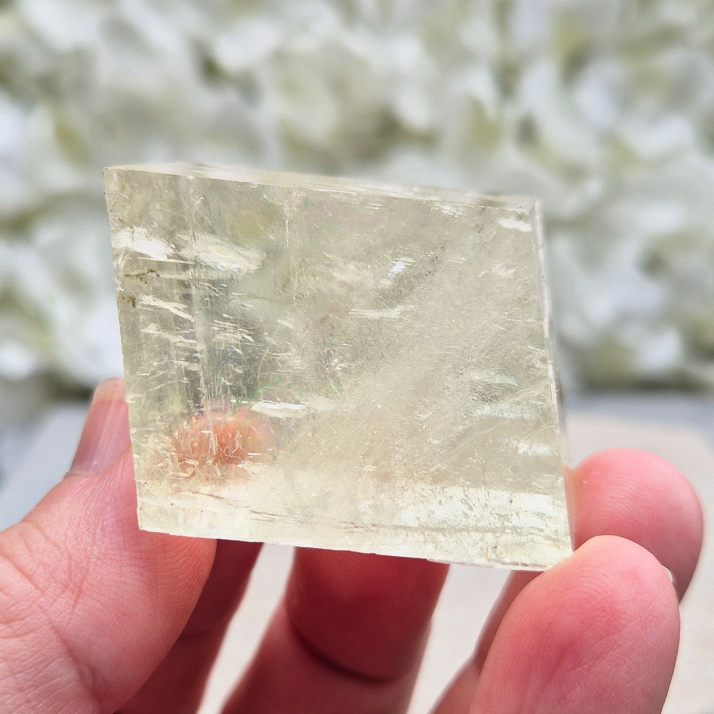 Optical Calcite Crystal, Iceland Spar, Supports motivation and openness to fresh possibilities