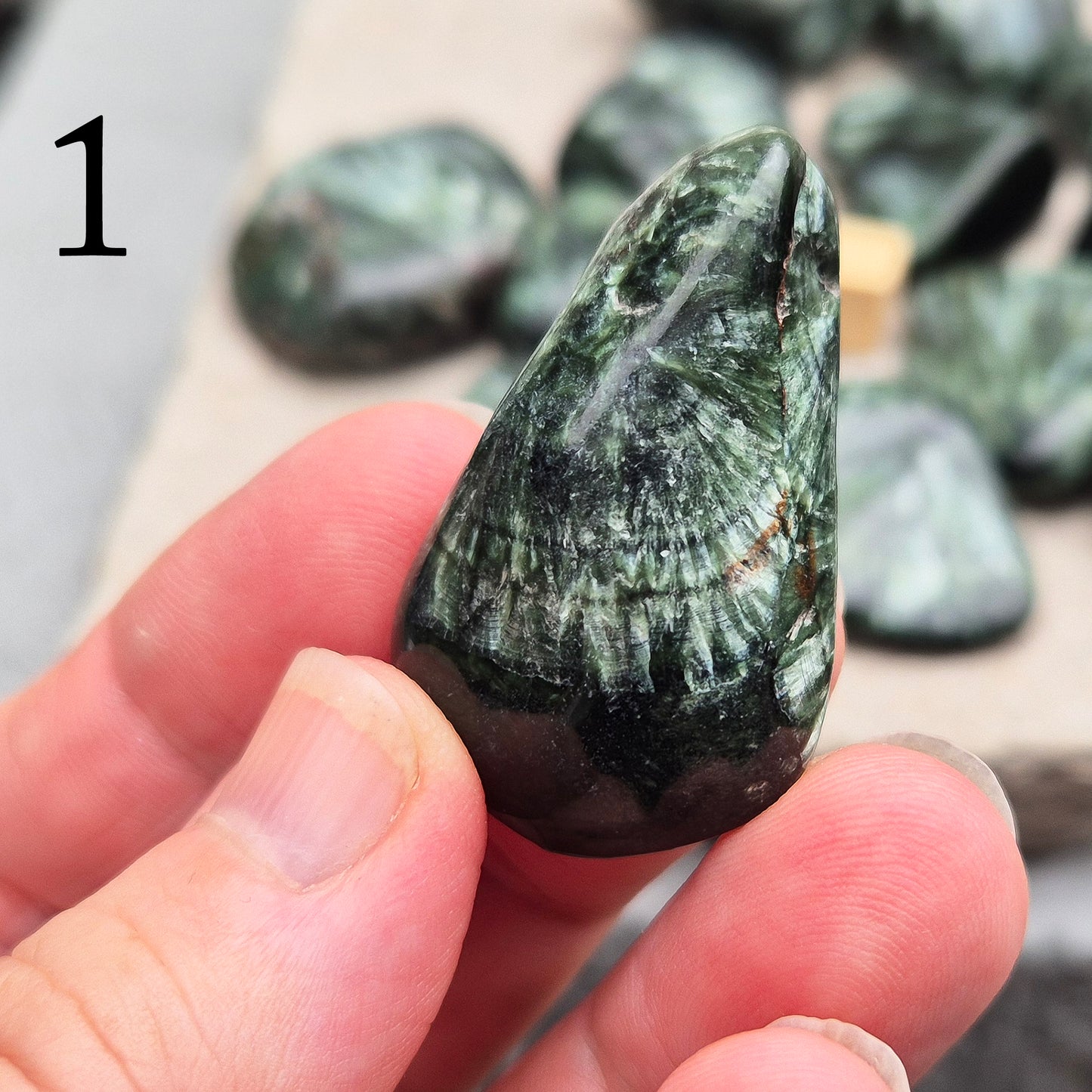 Seraphinite, the Angel Stone from Siberia, brings heart healing, angelic connection, and calm spiritual balance through its gentle, high vibration.