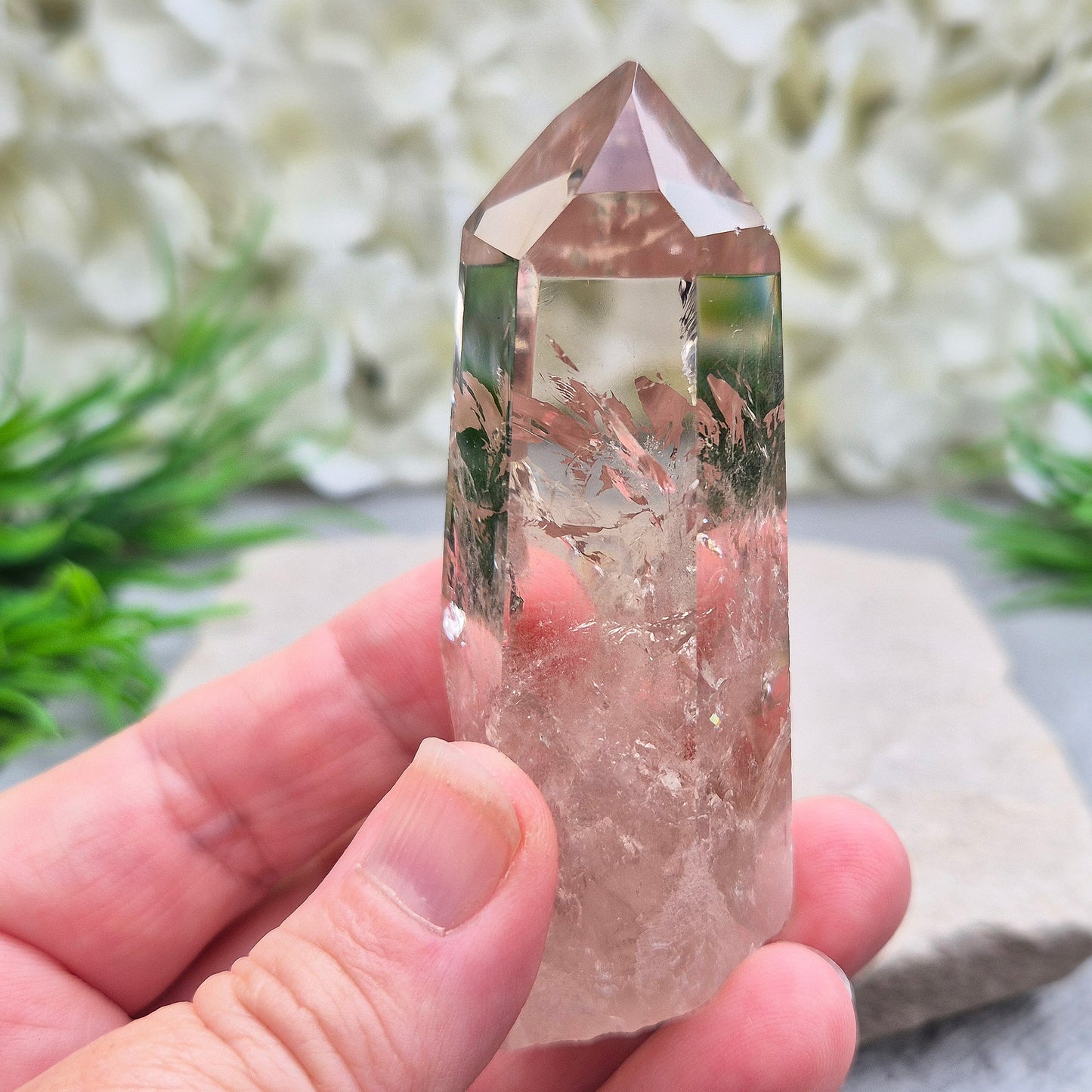 Smoky Quartz point for grounding, protection, and calm strength. Helps release stress and stabilise your energy throughout the day.