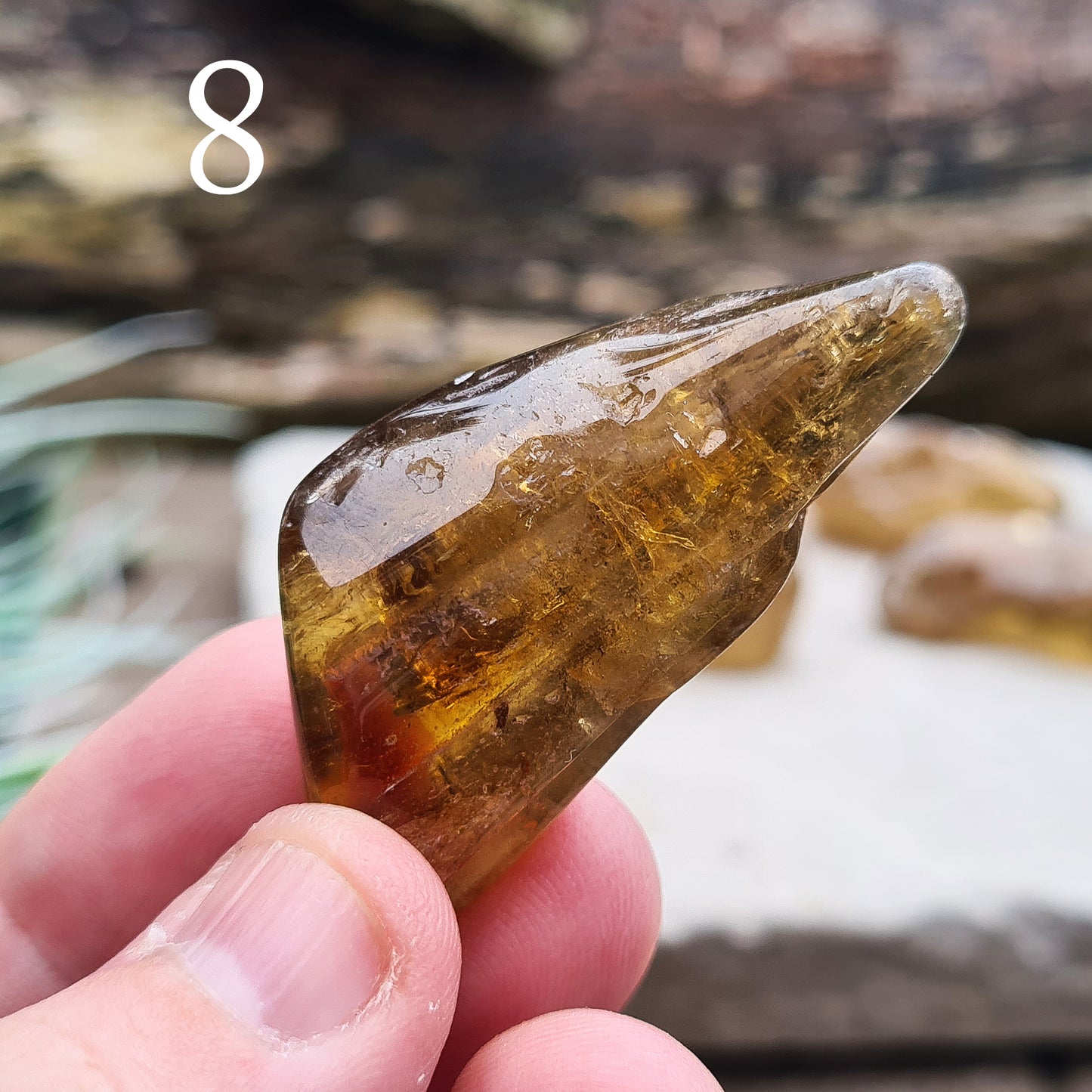 Citrine Crystal, Lightly Polished Gemstone, Genuine Citrine