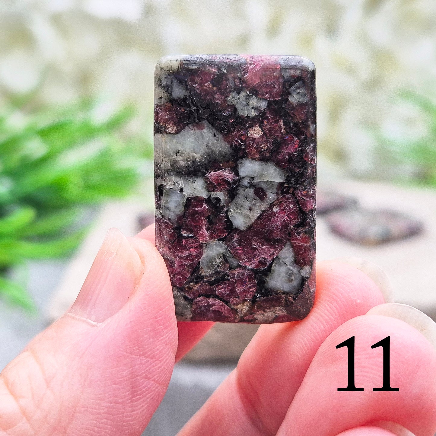 Eudialyte Crystal, Grade A Polished Gemstone