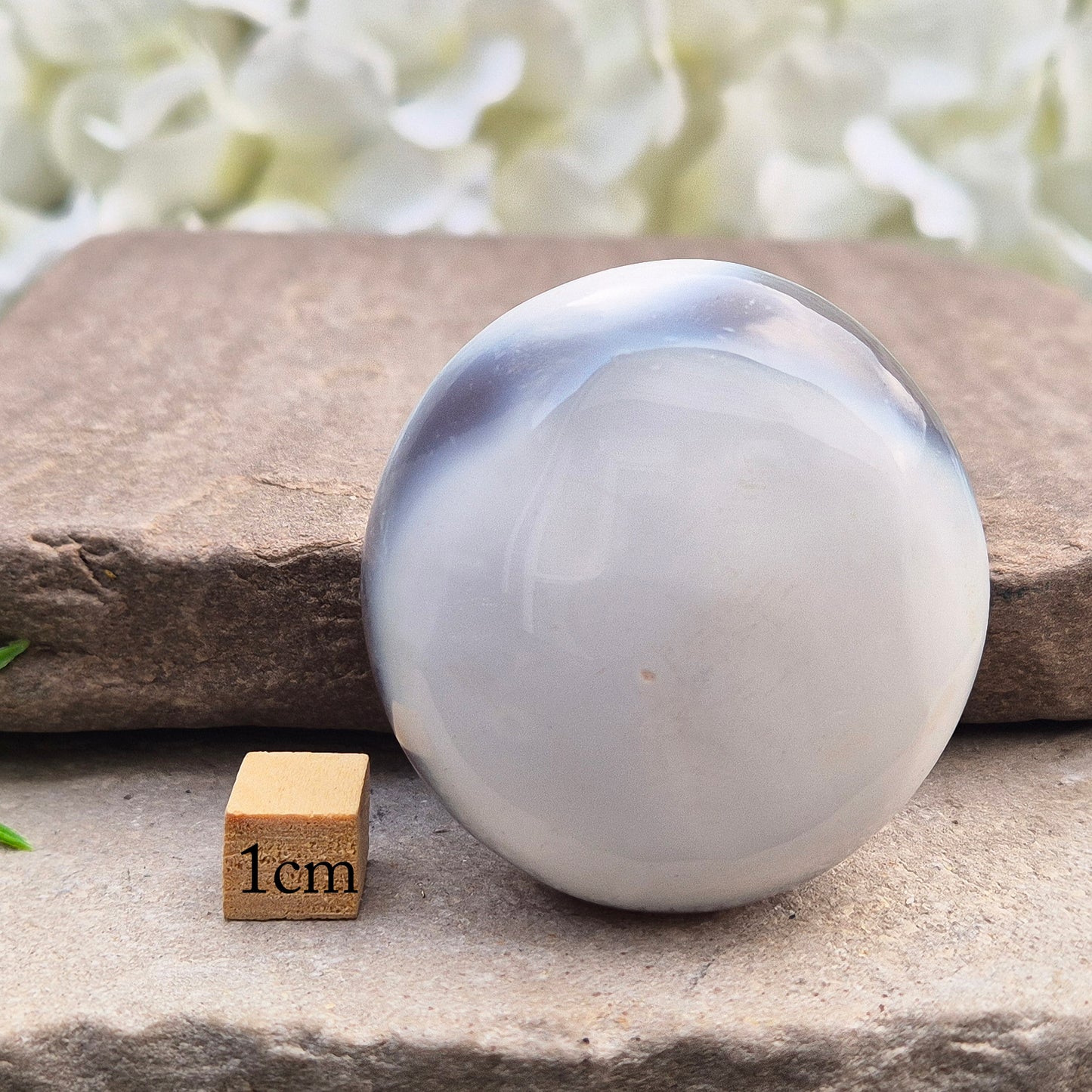 Orca Agate Crystal, Grey Agate Pebble Shaped