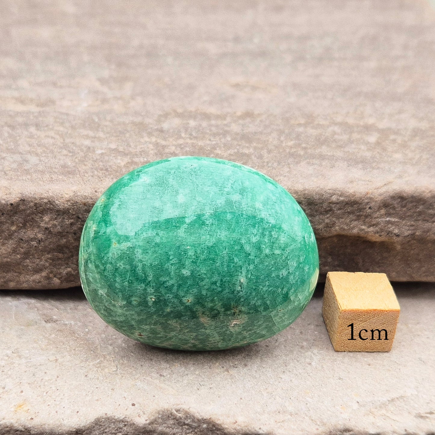 Amazonite Crystal Palm Stone, Pocket Gemstone