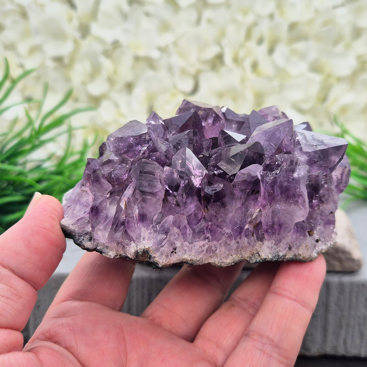 Amethyst Crystal Cluster, A Grade