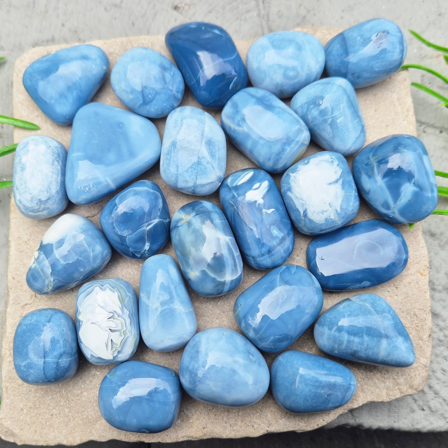 Rare Owyhee Opal (Blue/ Oregon Opal) from USA with calming blue energy. Supports communication, intuition, confidence, and spiritual connection.