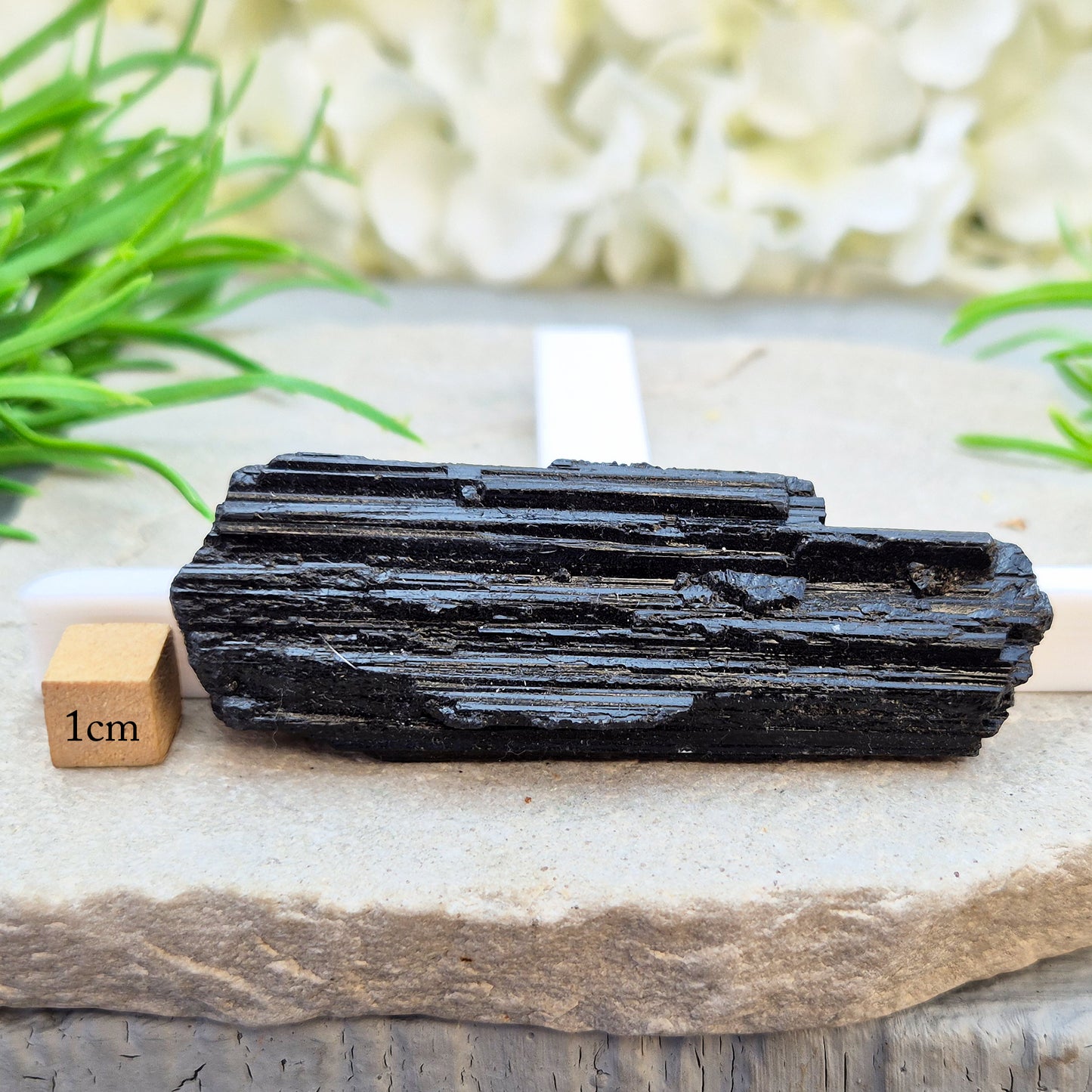 Natural Black Tourmaline crystal. Strong protective crystal that helps you feel safe, calm, clear-minded, and emotionally strong.